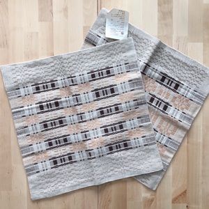 Two Vintage Linen Throw Pillowcases